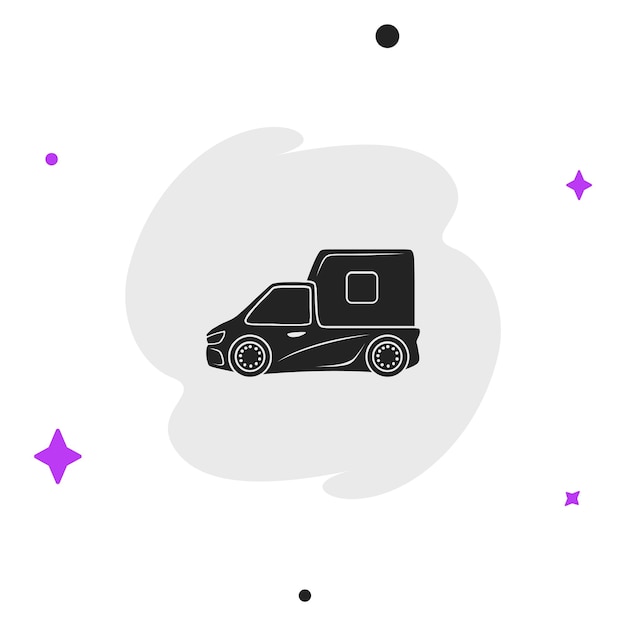 Icono de automóvil en ilustración vectorial de estilo plano pictograma de concepto de negocio simple en fondo aislado