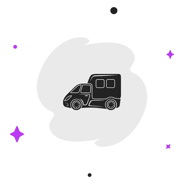 Icono de automóvil en ilustración vectorial de estilo plano pictograma de concepto de negocio simple en fondo aislado
