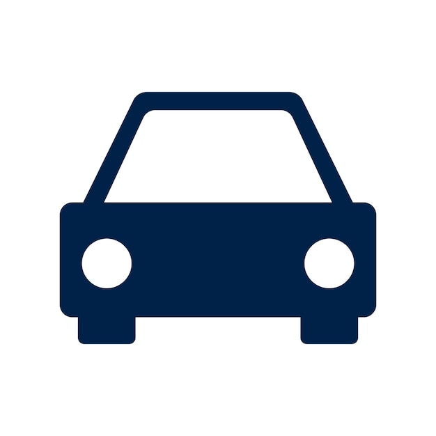 Icono de automóvil símbolo de señal simple vista automática concepto de transporte de carreras deportivas ilustración vectorial