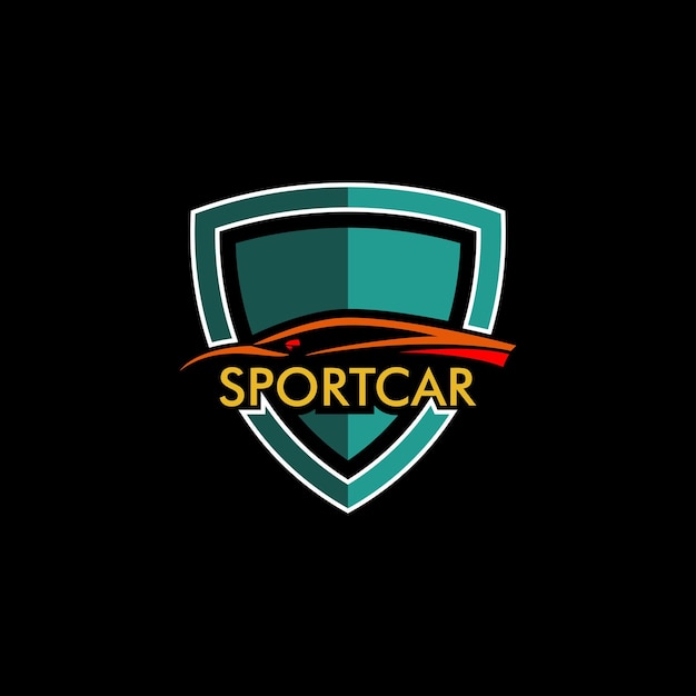 El icono del automóvil, el símbolo del vehículo de motor, la ilustración vectorial