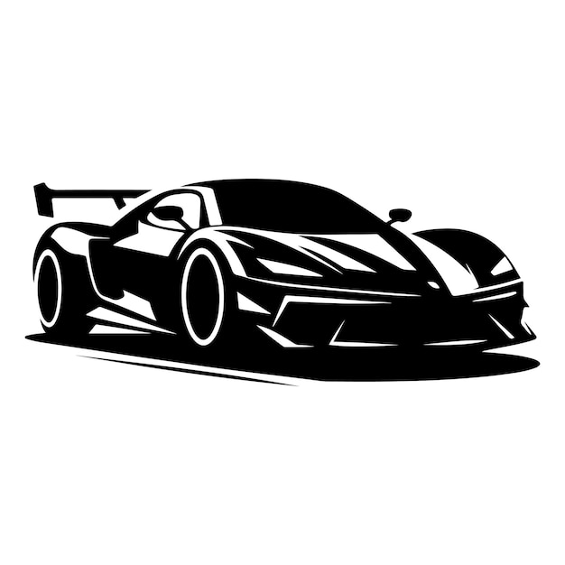 Icono de automóviles deportivos de lujo Arte vectorial minimalista para la marca