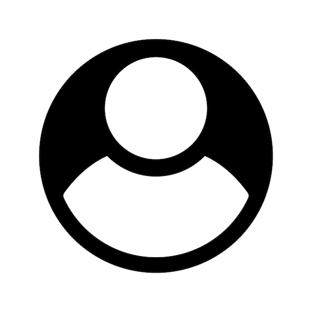 Icono de avatar Diseño vectorial negro