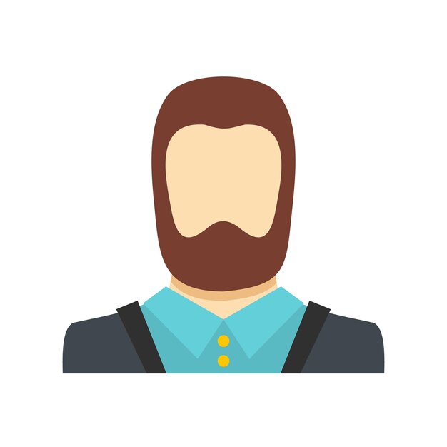 Icono de avatar de hombre Ilustración plana del icono de vector de avatar de hombre aislado sobre fondo blanco