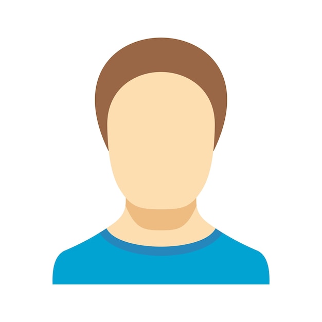 Icono de avatar de hombre Ilustración plana del icono de vector de avatar de hombre aislado sobre fondo blanco