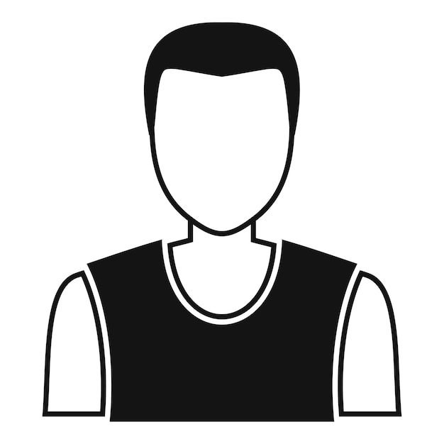 Icono de avatar de hombre Ilustración sencilla del ícono vectorial de avatar del hombre para la web