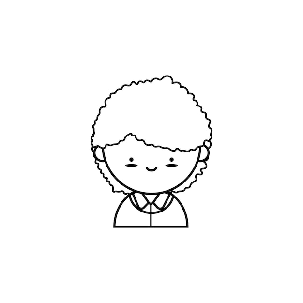 Icono de avatar lindo de línea