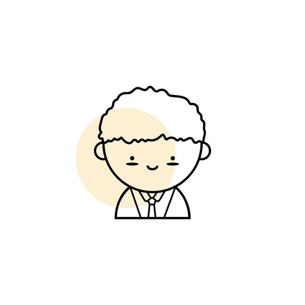 Icono de avatar lindo de tono dual