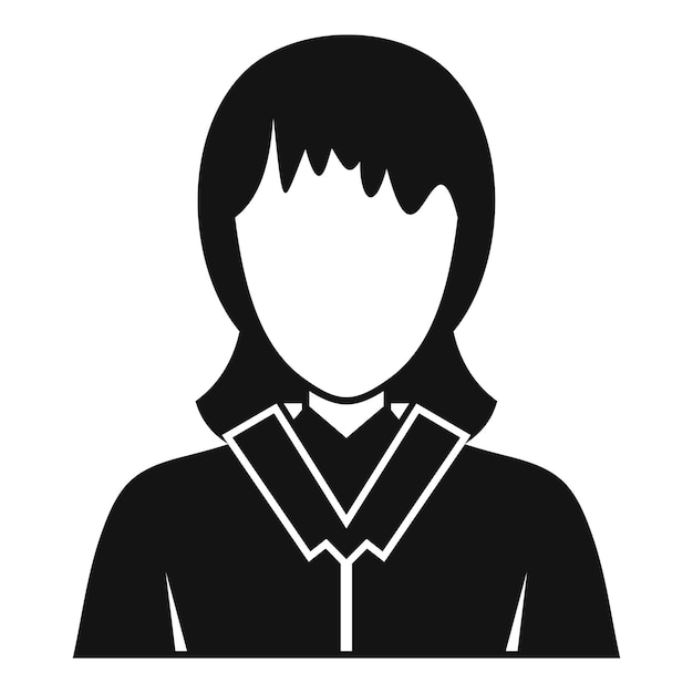 Icono de avatar de mujer de negocios ilustración simple del ícono vectorial de avatar de hombre de negocios para la web