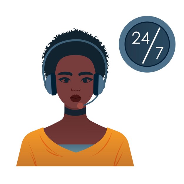 El icono de avatar del operador del centro de llamadas El operador de la línea directa de asistencia al cliente El gerente consultor