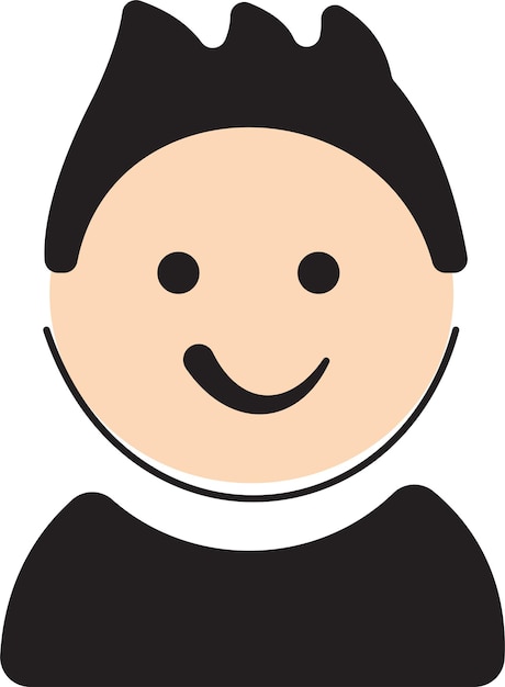 Icono de avatar y usuario Ilustración vectorial de la cabeza y la cara de las personas