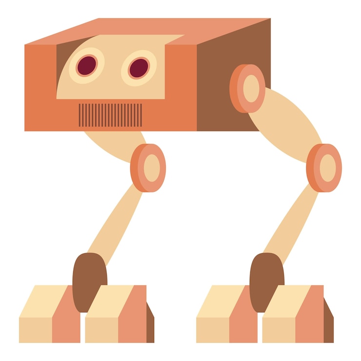 Vector icono de avestruz robot ilustración de dibujos animados de icono de vector de avestruz robot para web aislado sobre fondo blanco