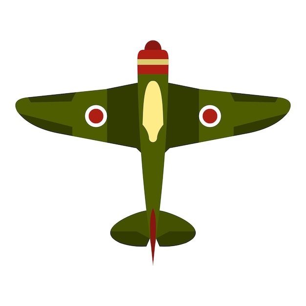 Vector icono de avión del ejército ilustración plana del icono vectorial de avión del ejército para la web
