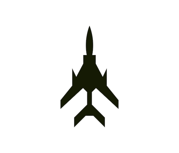 Icono del avión Lámara del aeropuerto Silueta negra del avión