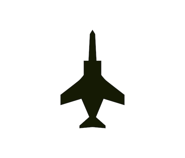 Icono del avión Lámara del aeropuerto Silueta negra del avión