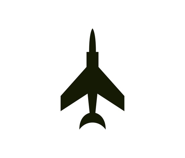 Icono del avión Lámara del aeropuerto Silueta negra del avión