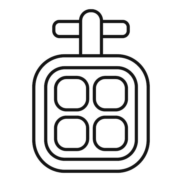 Icono del avión no tripulado de pasajeros que despega desde el área de salida
