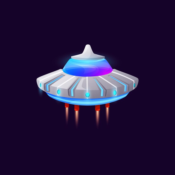Vector icono de avión de objeto volador futurista de starship