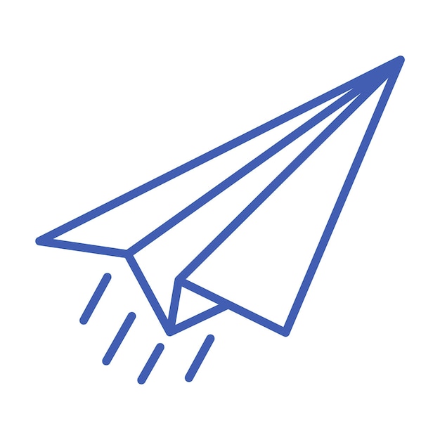 Icono de avión de papel