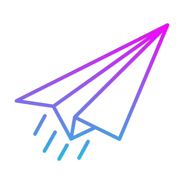 Icono de avión de papel