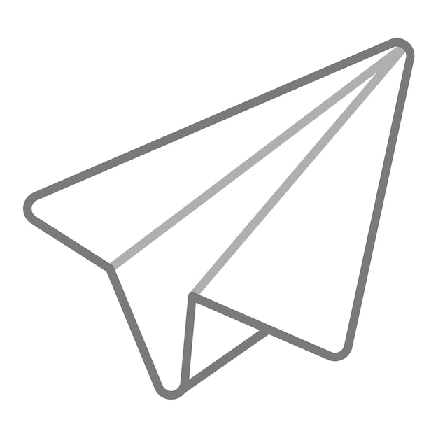 Icono de avión de papel