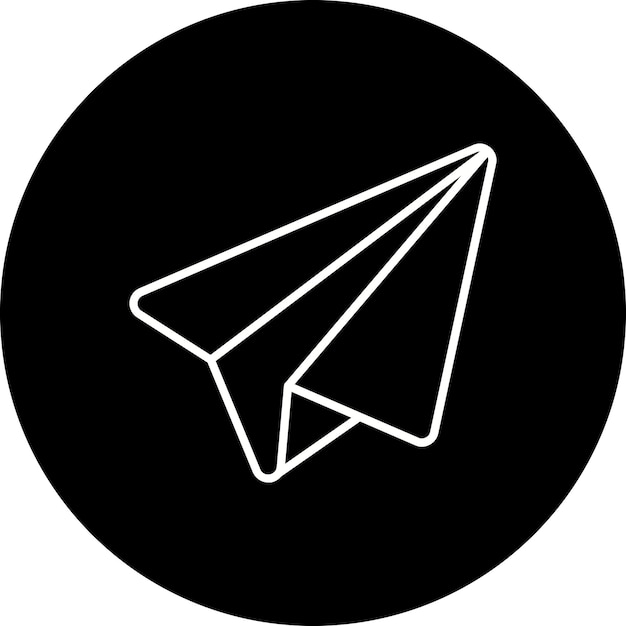 Icono de avión de papel