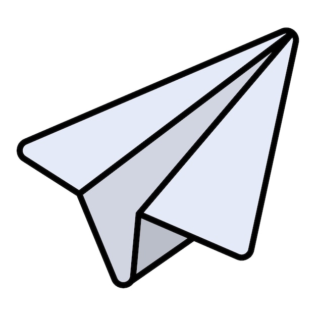 Icono de avión de papel