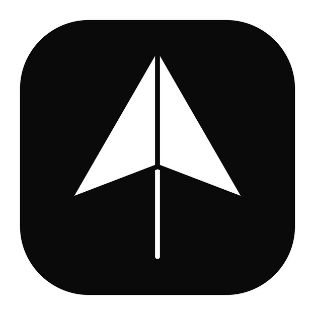 Icono de avión de papel