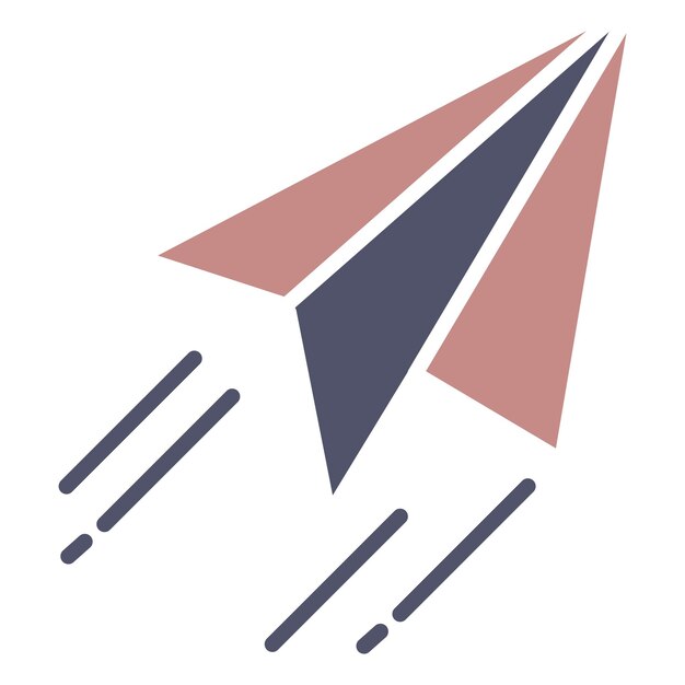 Icono de avión de papel