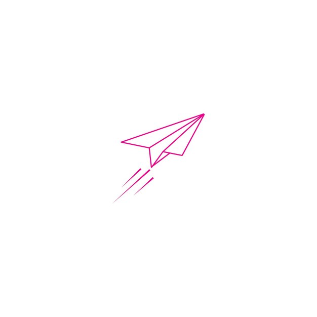 Icono de avión de papel