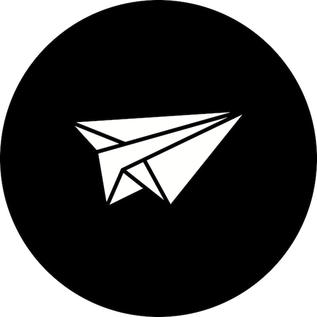 Icono de avión de papel