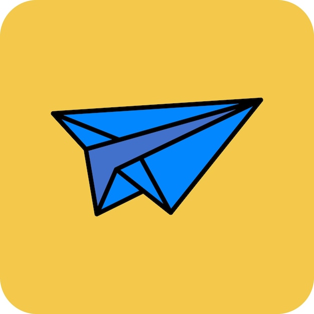 Icono de avión de papel