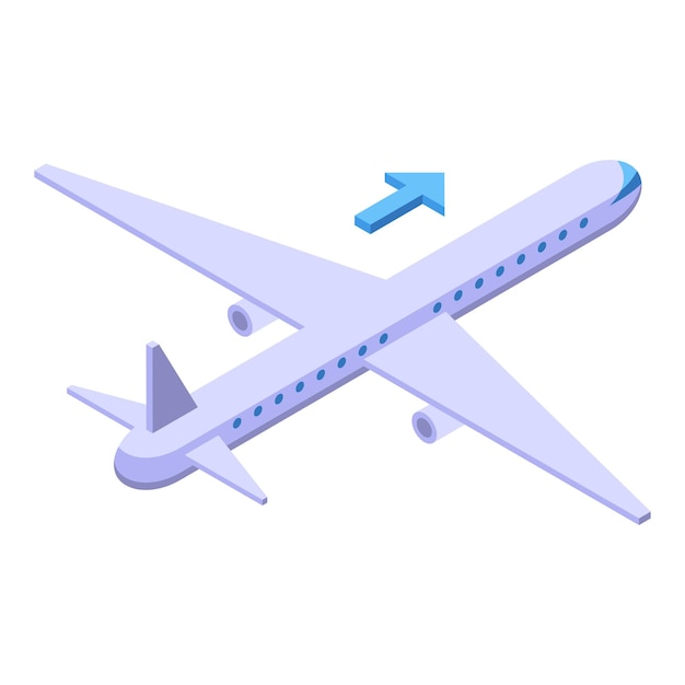 Icono de avión de viaje vector isométrico Estilo de vida marino Vacaciones de verano