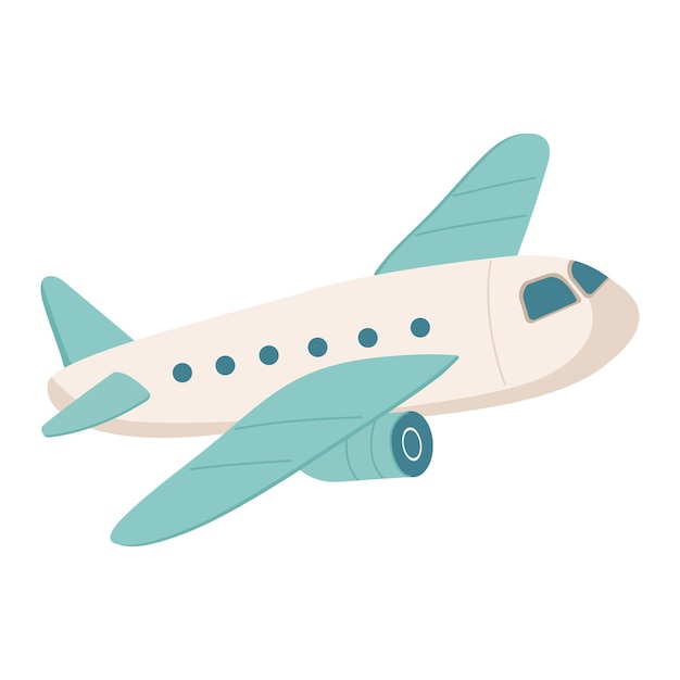 icono de avión volando sobre fondo blanco ilustración vectorial de diseño colorido