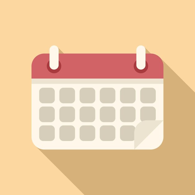 Icono de ayuda de calendario vector plano Soporte de oficina Trabajo en línea