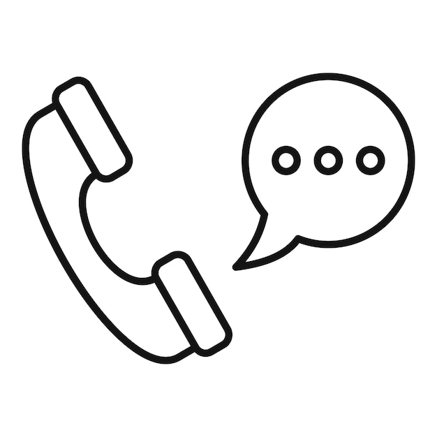 Icono de ayuda del centro de llamadas Esquema del icono de vector de ayuda del centro de llamadas para diseño web aislado sobre fondo blanco