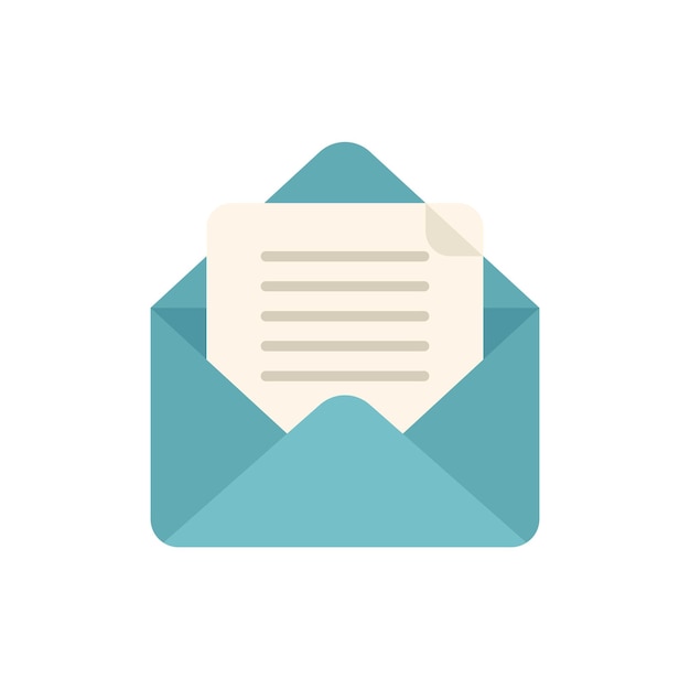 Icono de ayuda de correo vector plano Servicio de oficina Atención al cliente aislado