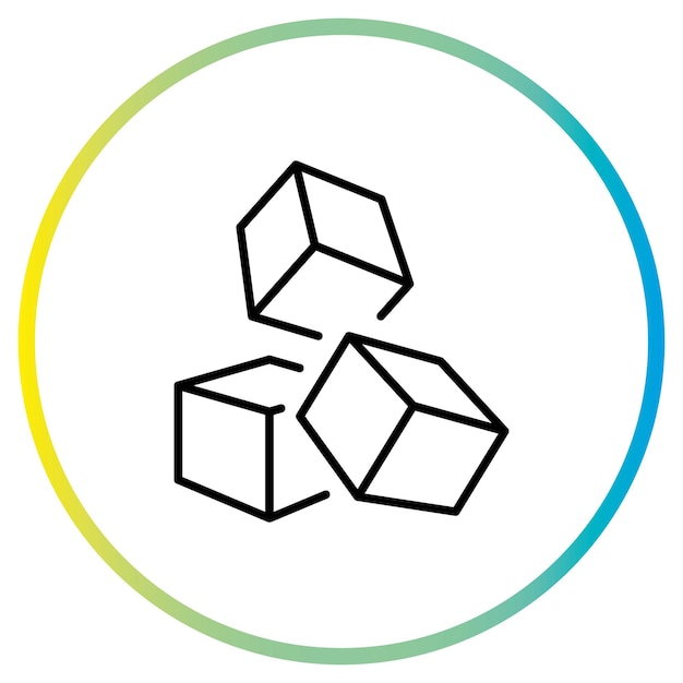 icono de azúcar cubos de azúcar