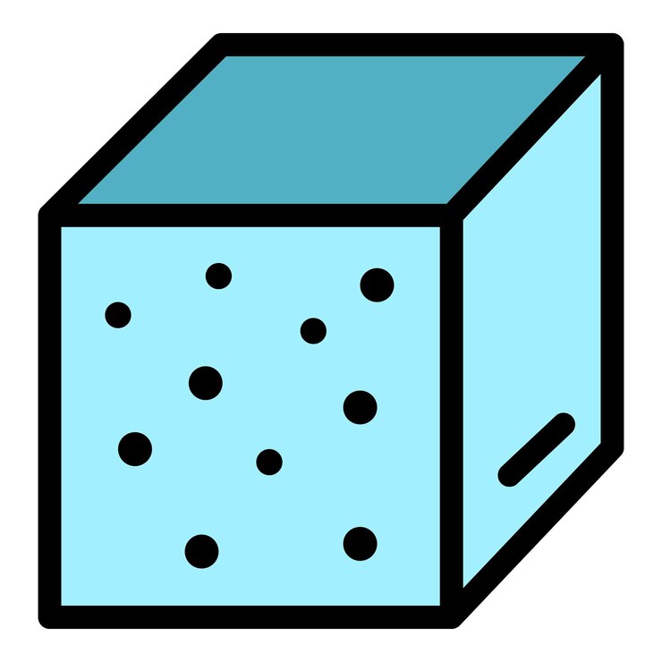 Vector icono de azúcar dulce contorno de azúcar dulces color del icono vectorial plano aislado