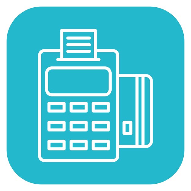 un icono azul y blanco de una calculadora