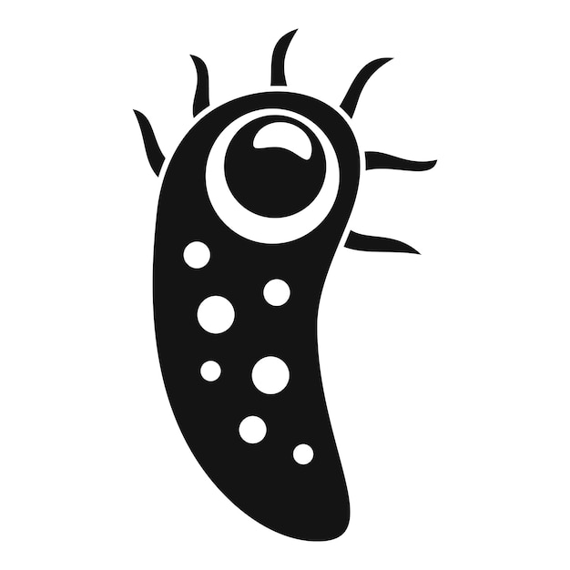 Icono de bacterias celulares Ilustración simple del icono de vector de bacterias celulares para diseño web aislado sobre fondo blanco
