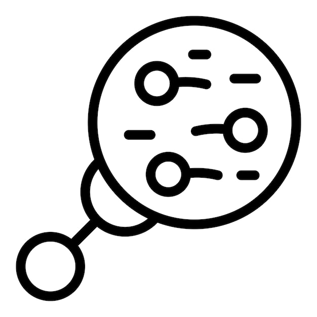 Icono de bacterias Icono de vector de bacterias de contorno para diseño web aislado sobre fondo blanco