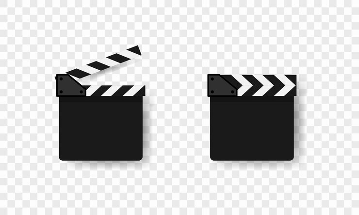 Icono de badajo de película. Industria cinematográfica.
