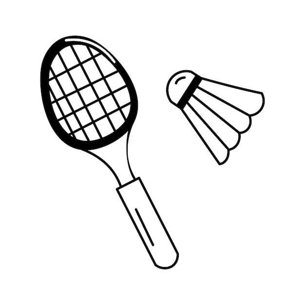 Icono de bádminton simple para el tema relacionado con el juego