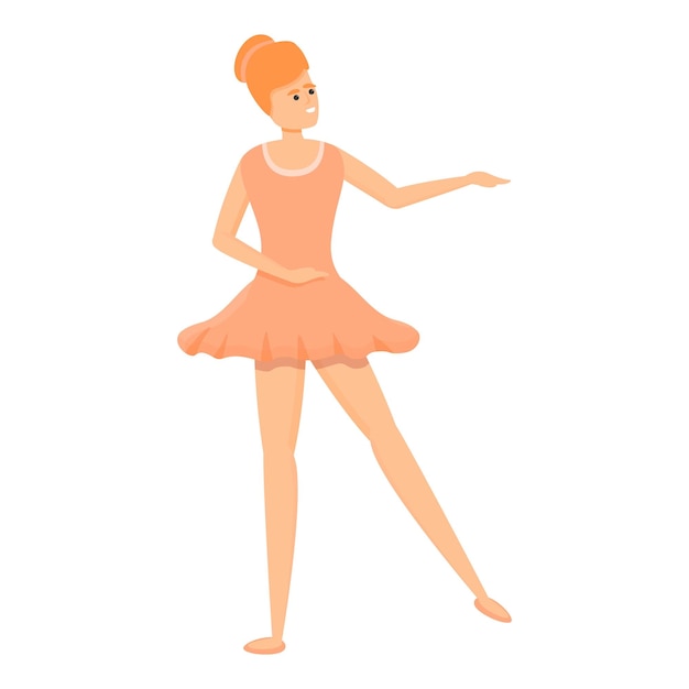 Icono de bailarina bailarina Caricatura de icono de vector de bailarina bailarina para diseño web aislado sobre fondo blanco