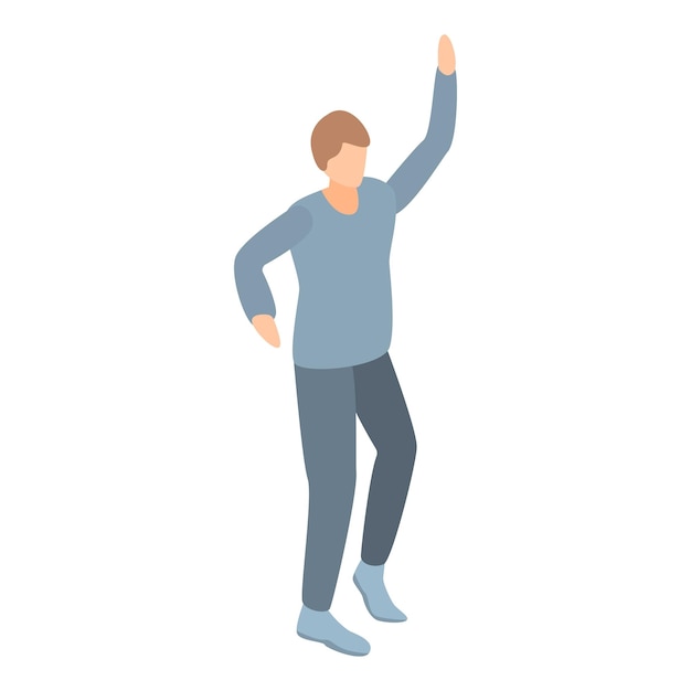 Icono de baile de estudiante Isométrico de icono de vector de baile de estudiante para diseño web aislado sobre fondo blanco