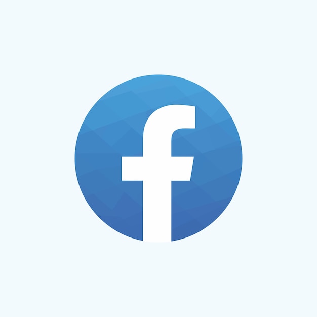 Icono de baja poli de Facebook
