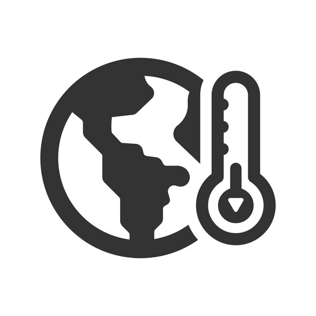Icono de baja temperatura de la Tierra