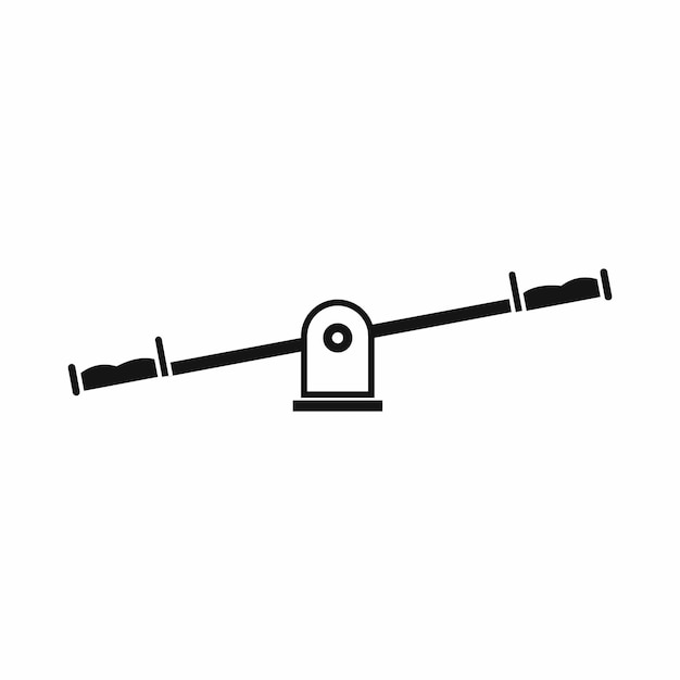 Icono de balancín en estilo simple aislado en ilustración de vector de fondo blanco