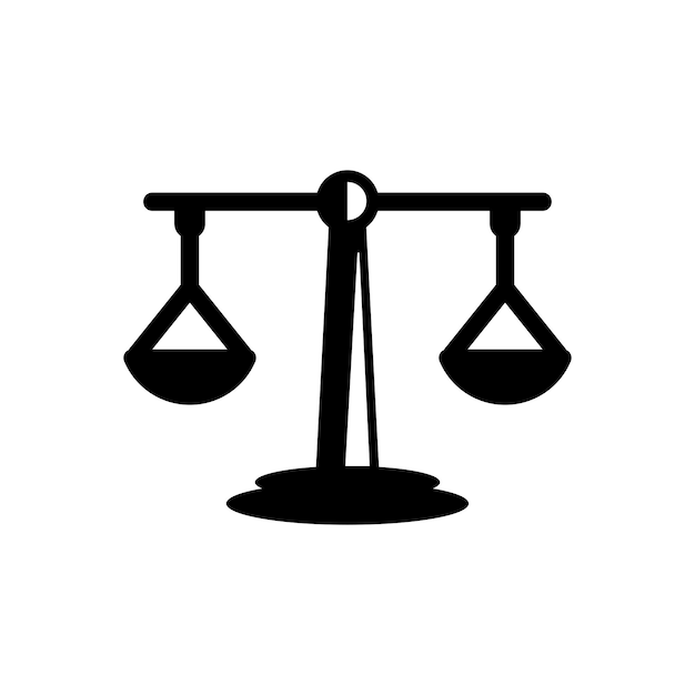 El icono de la balanza de justicia