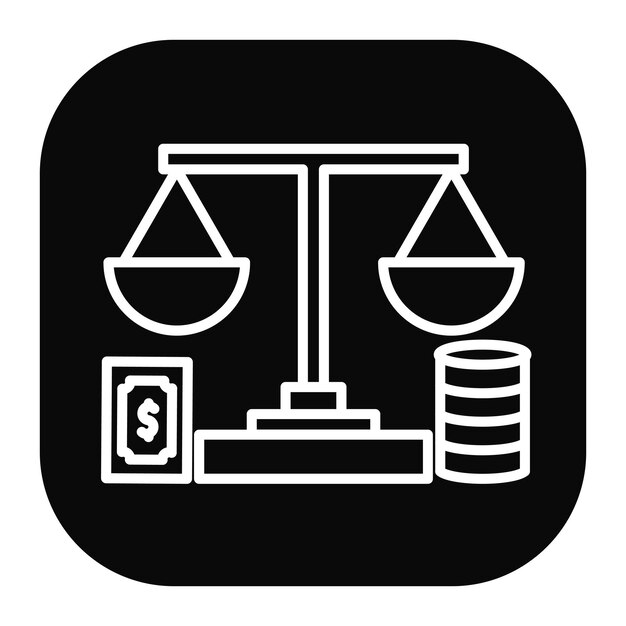 El icono de las balanzas fraudulentas de la justicia